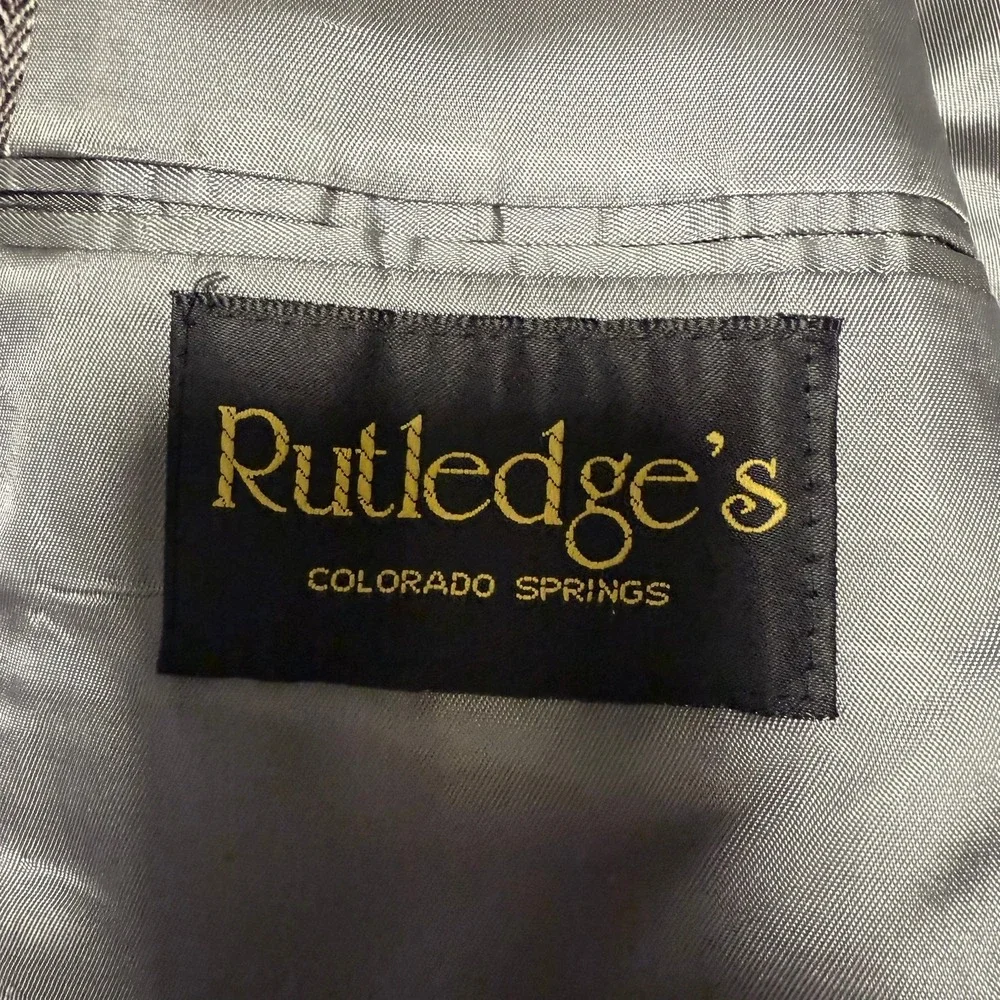 Rutledge's Men's‎ 100% Cashmere Herringbone Blazer Jacket Size 44 Regular